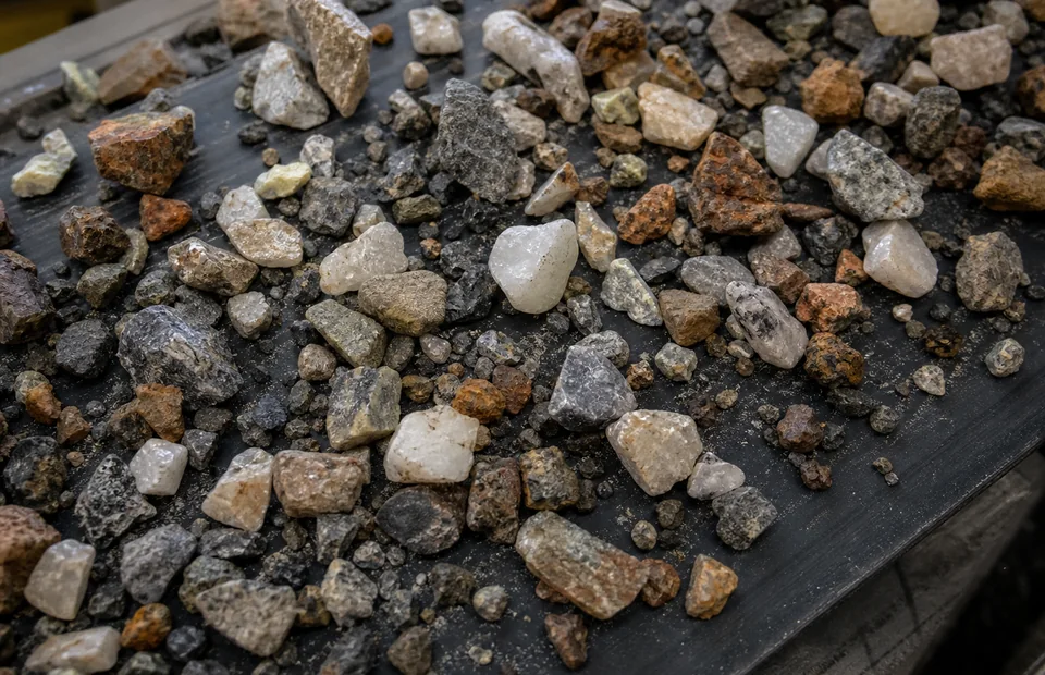 Ore, mineral and industrial fragments for optical sorting