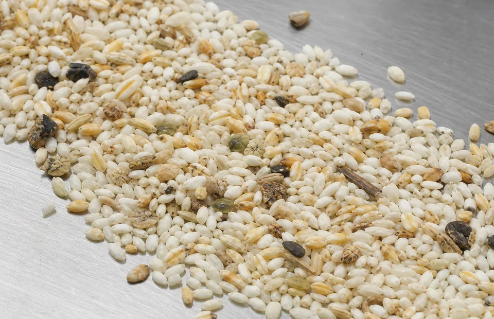 Rice, grain, bean and seed samples for optical sorting